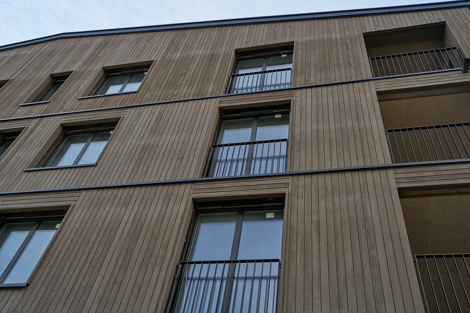 Rüschlikon: braune Holzfassade im Detail